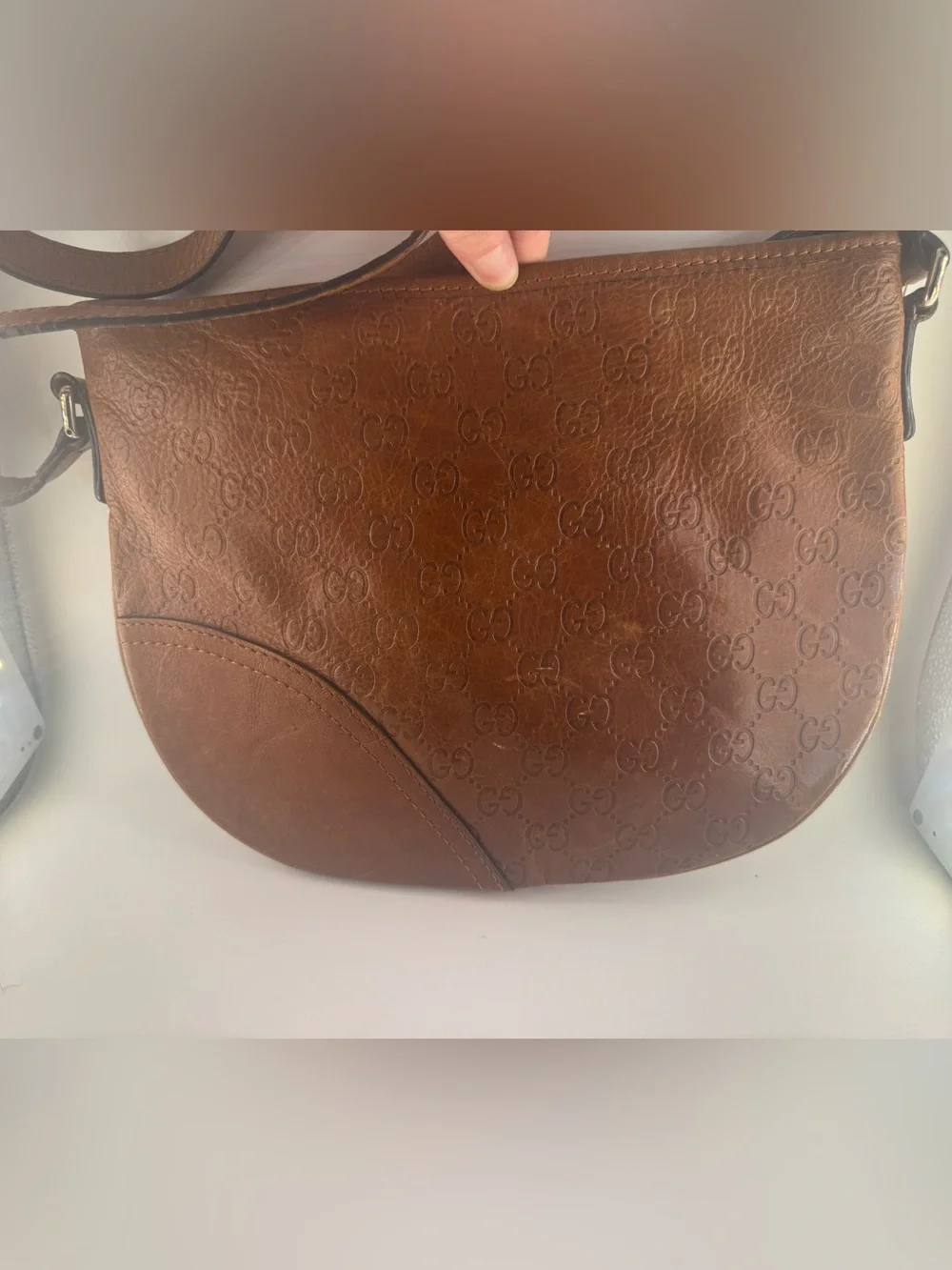 Gucci Bag Guccissima Leather Hobo GG Monogram Shoulder Bag Vintage Y2K Italy - Picture 8 of 14